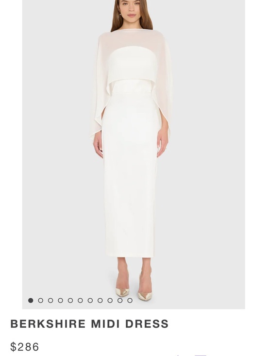 Amanda Uprichard Berkshire Midi Dress Ivory XS